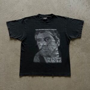 Vintage Scarface Shirt Size Medium Black Tony Montana Movie‎ Promo Gangster